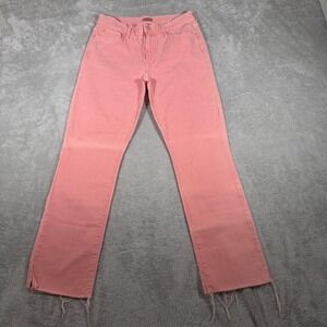 Mother Jeans Womens‎ 29 Dusty Pink Rascal Ankle Snippet Raw Hem Cropped Denim